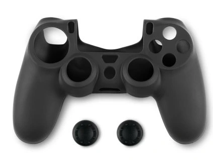 PS4 Silikonový obal Spartan Gear a Thumb Grips černý