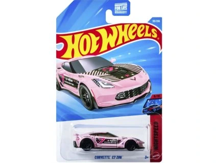 Hot Wheels Corvette C7 Z06 růžová