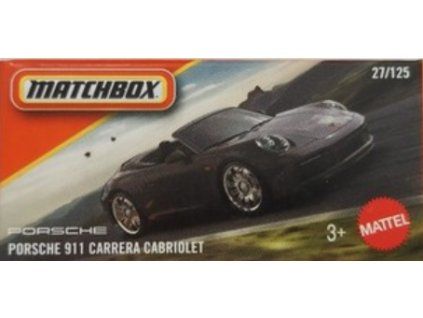 Matchbox Porsche 911 Carrera cabriolet černý