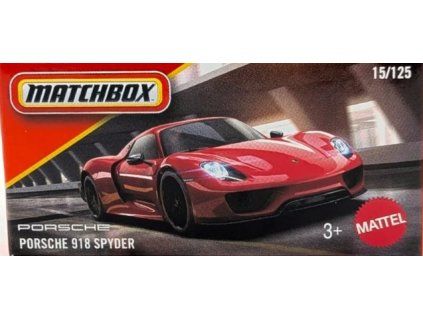 Matchbox Porsche 918 Spyder červený