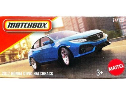 Matchbox 2017 Honda Civic Hatchback modrý