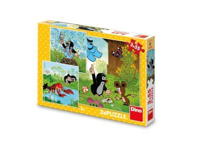 Puzzle Krteček a kalhotky 3x55dílků
