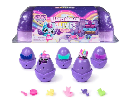 Vajíčko Hatchimals Alive Neon Rainbow Carton