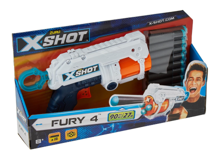 Pistole X shot Excel Fury 4 Foam Dart Blaster