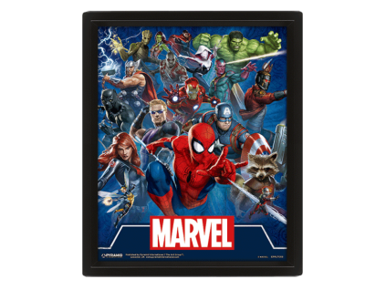 Obraz Marvel 3D 28x23cm
