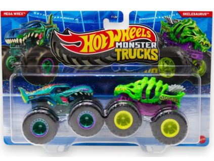 Hot Wheels Monster Trucks Demolition Doubles Mega Wrex vs Skelesaurus