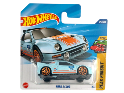 Hot Wheels Ford RS200 modrý