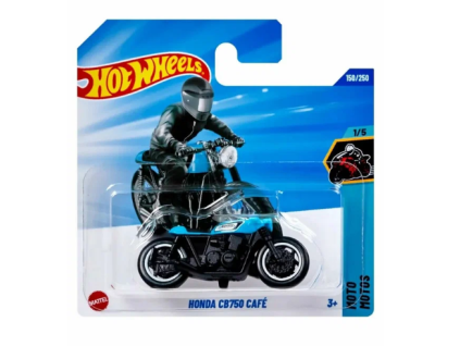 Hot Wheels Honda CB750 café modrá