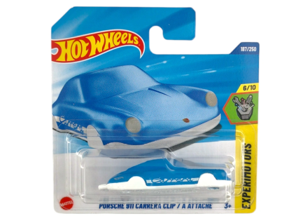 Hot Wheels Porsche 911 Carrera Clip modré