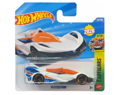 Hot Wheels X Cceleron bílý