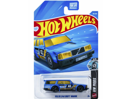 Hot Wheels Volvo 240 Drift Wagon modré