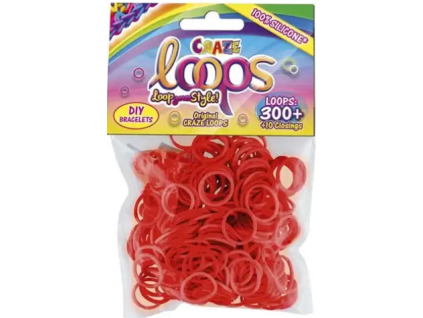 Gumičky Loom červené 300ks