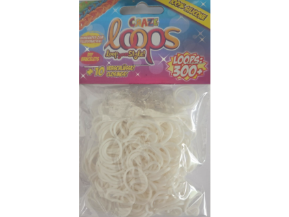 Gumičky Loom bílé 300ks