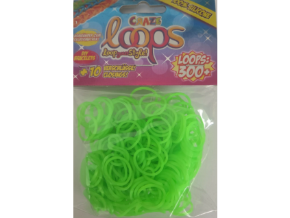 Gumičky Loom zelené 300ks