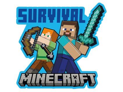 Polštář Minecraft Steve a Alex 3D