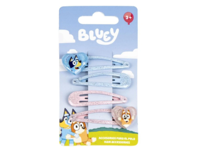 Sponky do vlasů Bluey třpytivé 4ks