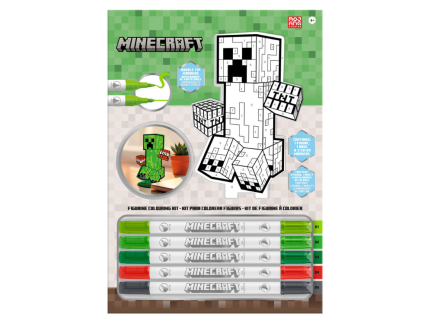 Omalovánka 2D Minecraft Creeper