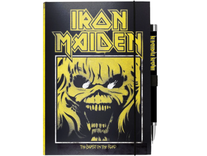 Zápisník Iron Maiden s propiskou