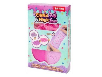 Sliz Crystal Putty a Magic Sand růžový
