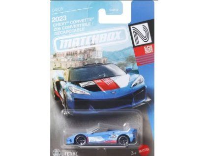 Matchbox 2023 Chevy Corvette Z06 Convertible modrý