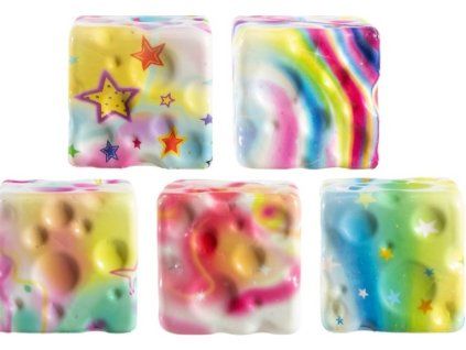 Antistresová hračka Squeeze cheese Rainbow 7cm