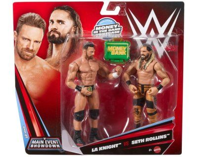 Figurky WWE Main Event Showdown La Knight vs Seth Rollins