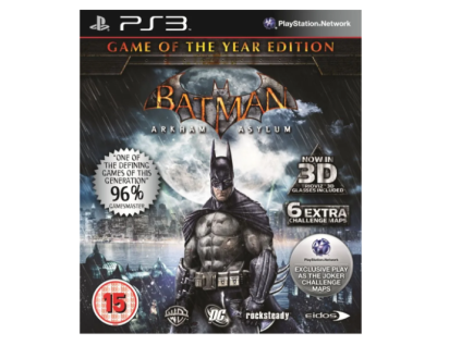 PS3 Batman Arkham Asylum Game of the Year