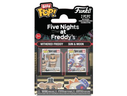 Funko Bitty Pop! 2Pack Five Nights At Freddys Withered Freddy and Sun&moon
