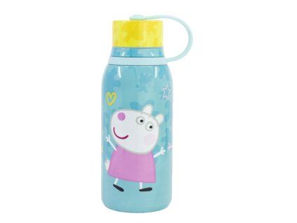 Hliníková láhev Prasátko Peppa pastelová