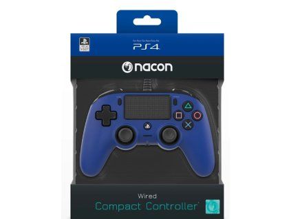 PS4 Drátový ovladač Compact Modrý