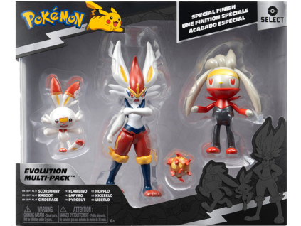 Figurky Pokémon Select Evolution Scorbunny, Raboot, Cinderace