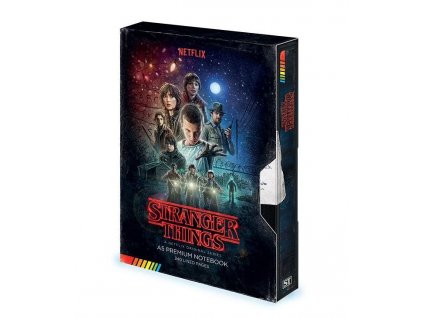 Merch Zápisník A5 Stranger Things VHS retro edice