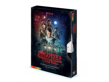 Merch Zápisník A5 Stranger Things VHS retro edice