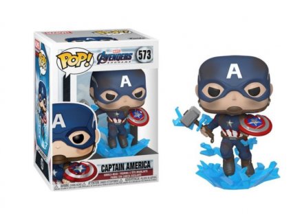 Merch Funko Pop! 573 Marvel Avengers Endgame Captain America With Broken Shield and Mjolnir