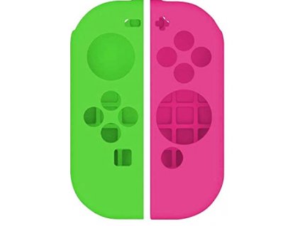 Switch Silikonový obal pro Nintendo Switch Joycon (L+P) zelený růžový