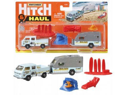 Toys Μatchbox Hitch and Haul Mbx Wave Rider Volkswagen Transporter Cab and Travel Trailer II