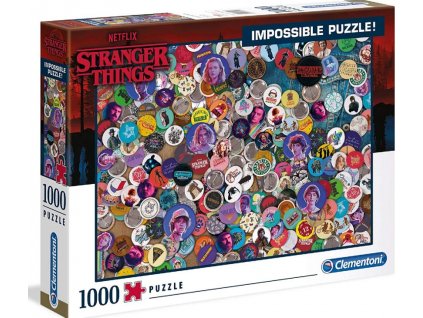 Merch Puzzle Stranger Things Badge Impossible 1000 dílků