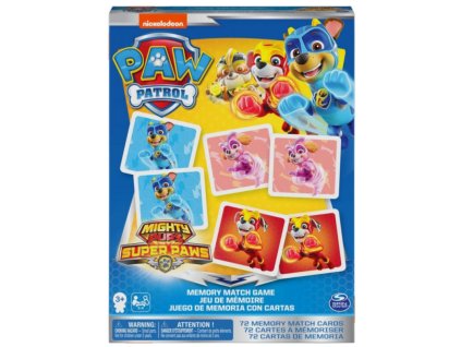 Společenská hra Pexeso Paw Patrol Mighty Pups Super Paws Memory