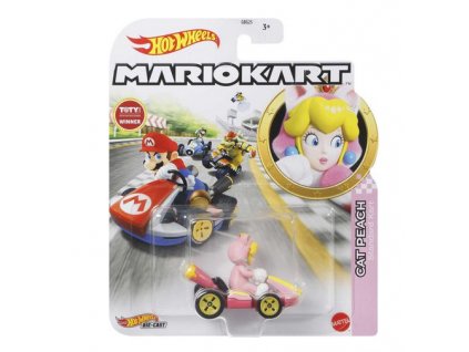 Toys Hot Wheels Mario Kart Cat Peach Standard Kart DieCast