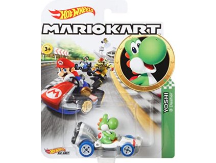 Toys Hot Wheels Mario Kart Yoshi B Dasher Standard Kart DieCast