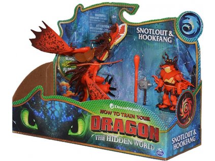 Toys How To Train Your Dragon Dragon and Viking Snotlout and Hookfang