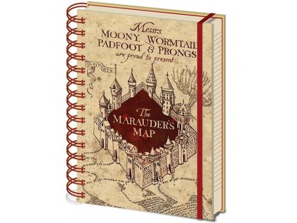 Merch Zápisník A5 Harry Potter The Marauders Map