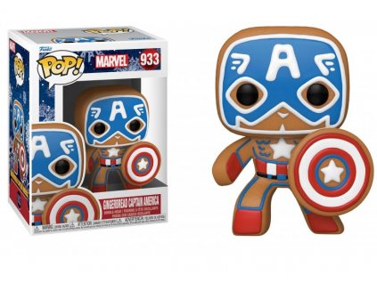 Merch Funko Pop! 933 Marvel Holiday Gingerbread Captain America