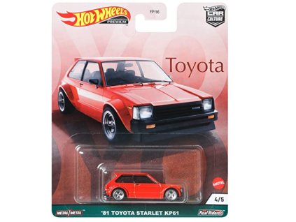 Toys Hot Wheels Premium Car Culture 81 Toyota Starlet Kp61