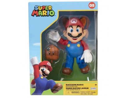 Toys Figurka Super Mario Raccoon Mario with super leaf