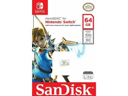 Switch Micro SDXC SanDisk 64GB Zelda