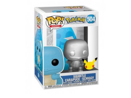 Merch Funko Pop! 504 Pokemon Squirtle Carapuce Schiggy stříbrný