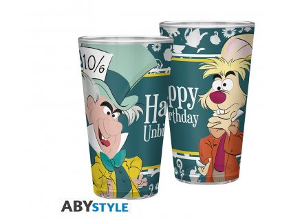 Merch Sklenice Disney Alice Happy Unbirthday 400ml