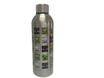 Merch Láhev Minecraft Grey Stainless Steel 500ml