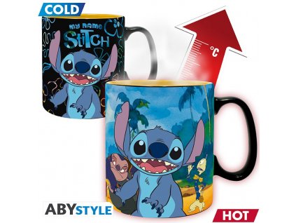 Merch Měnící hrnek Disney Lilo a Stitch Mug Heat Change 460ml